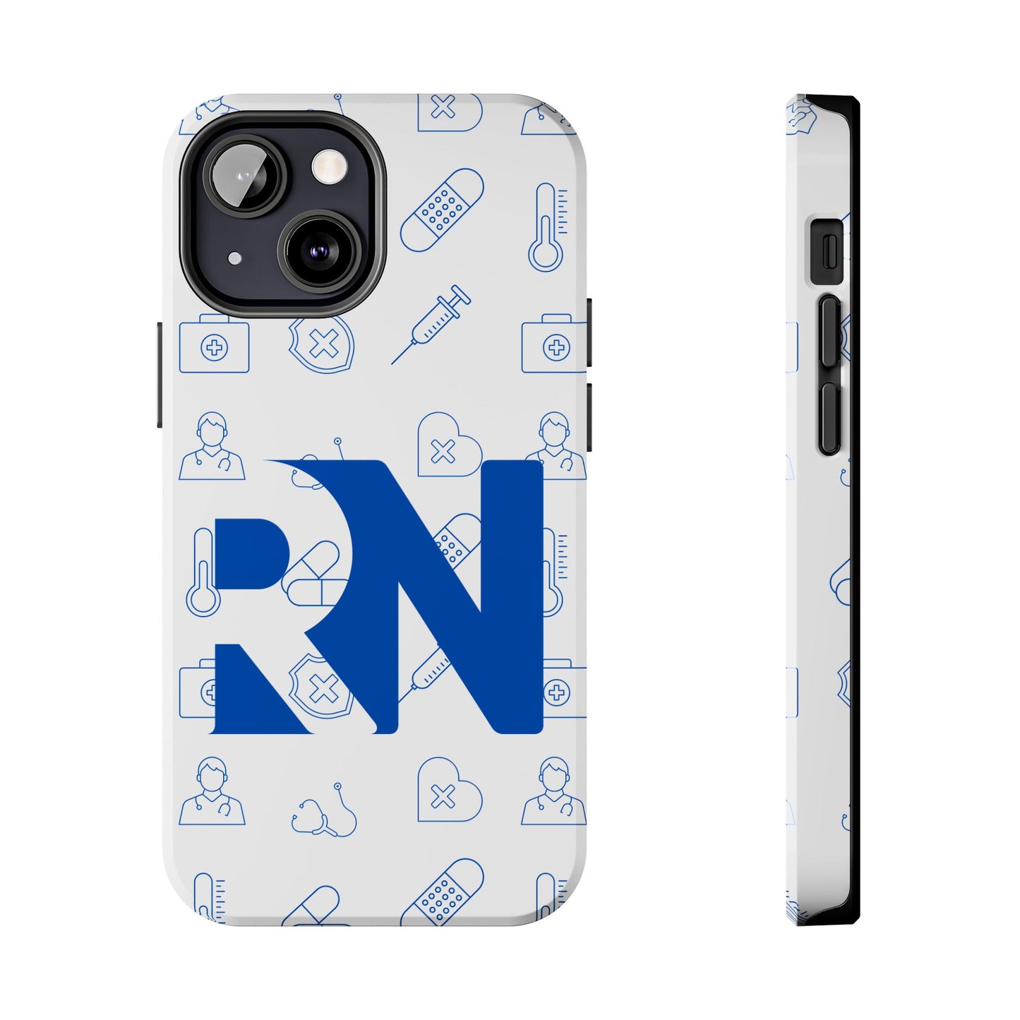 RN Nursing Theme Tough Durable Drop Protection Phone Case, Gift for Nurses, RN Phone Cover