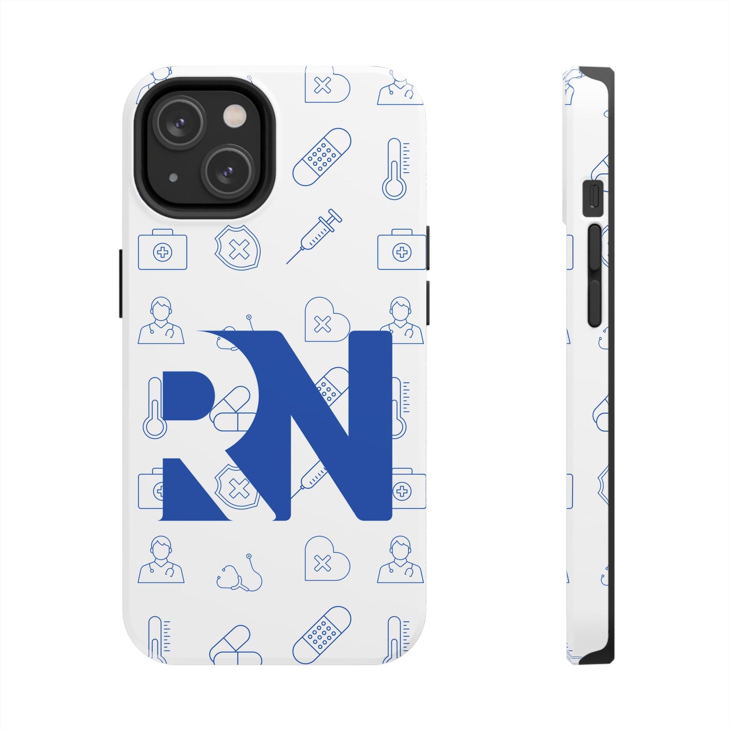 RN Nursing Theme Tough Durable Drop Protection Phone Case, Gift for Nurses, RN Phone Cover