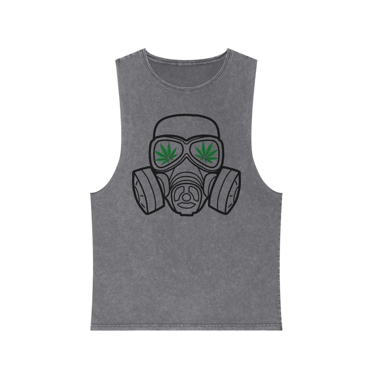 Stonewash Tank Top with Gas Mask