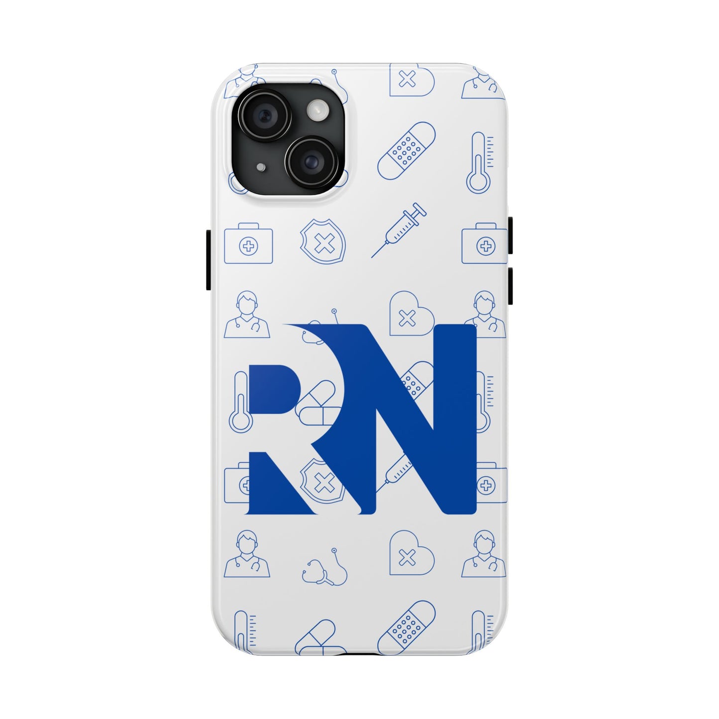 RN Nursing Theme Tough Durable Drop Protection Phone Case, Gift for Nurses, RN Phone Cover