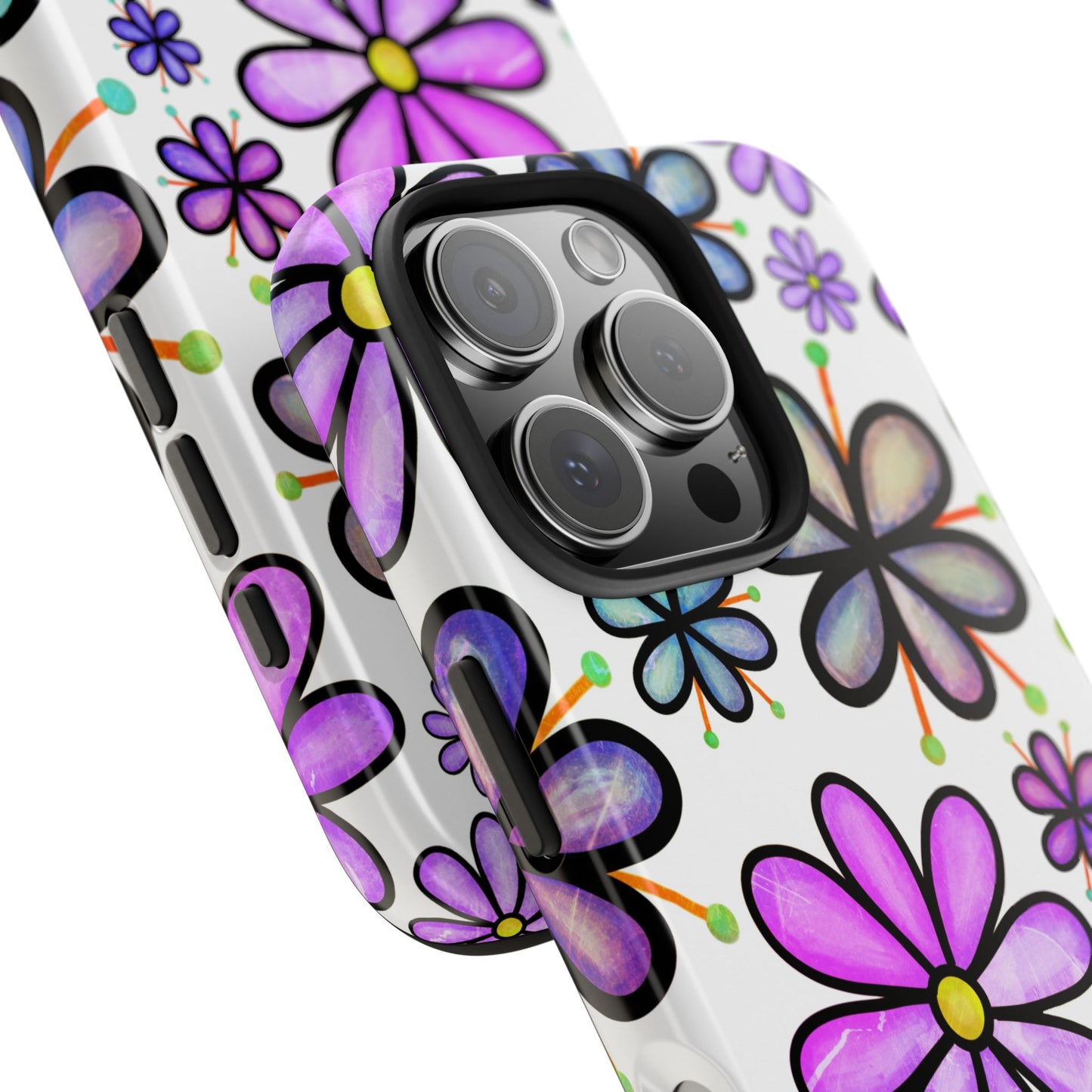 Floral Tough Phone Case, Durable Drop Protection Phone Cover