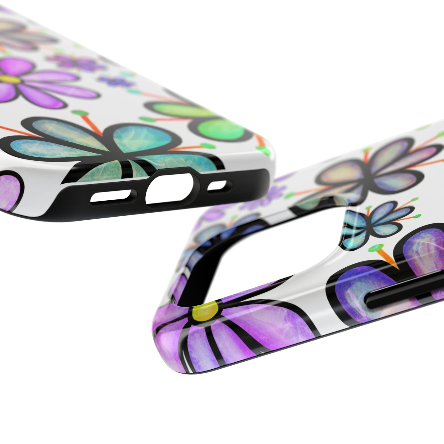 Floral Tough Phone Case, Durable Drop Protection Phone Cover
