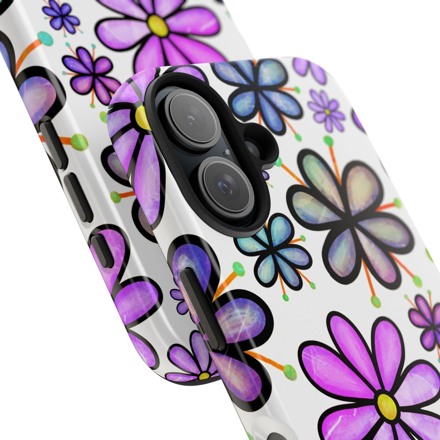 Floral Tough Phone Case, Durable Drop Protection Phone Cover