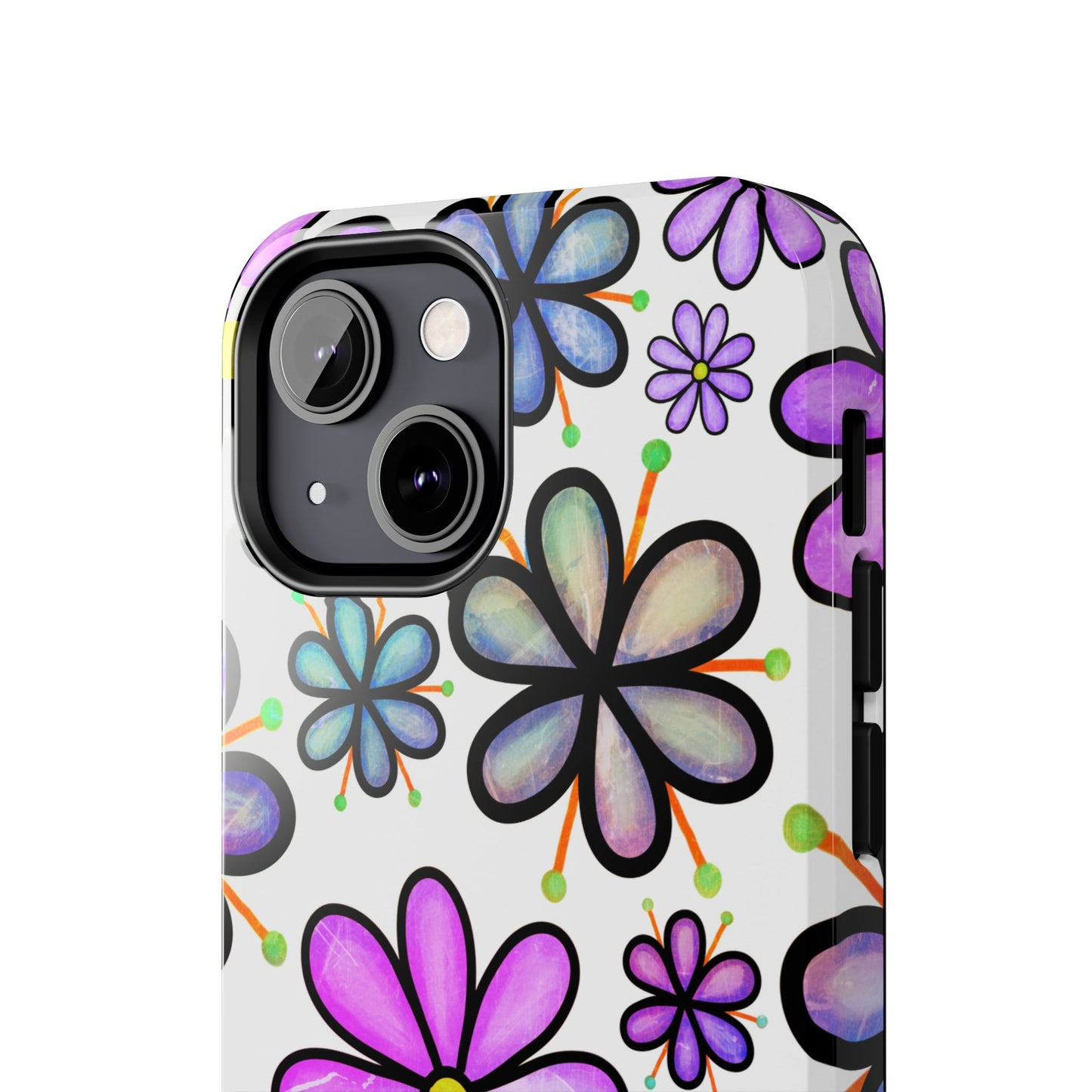 Floral Tough Phone Case, Durable Drop Protection Phone Cover