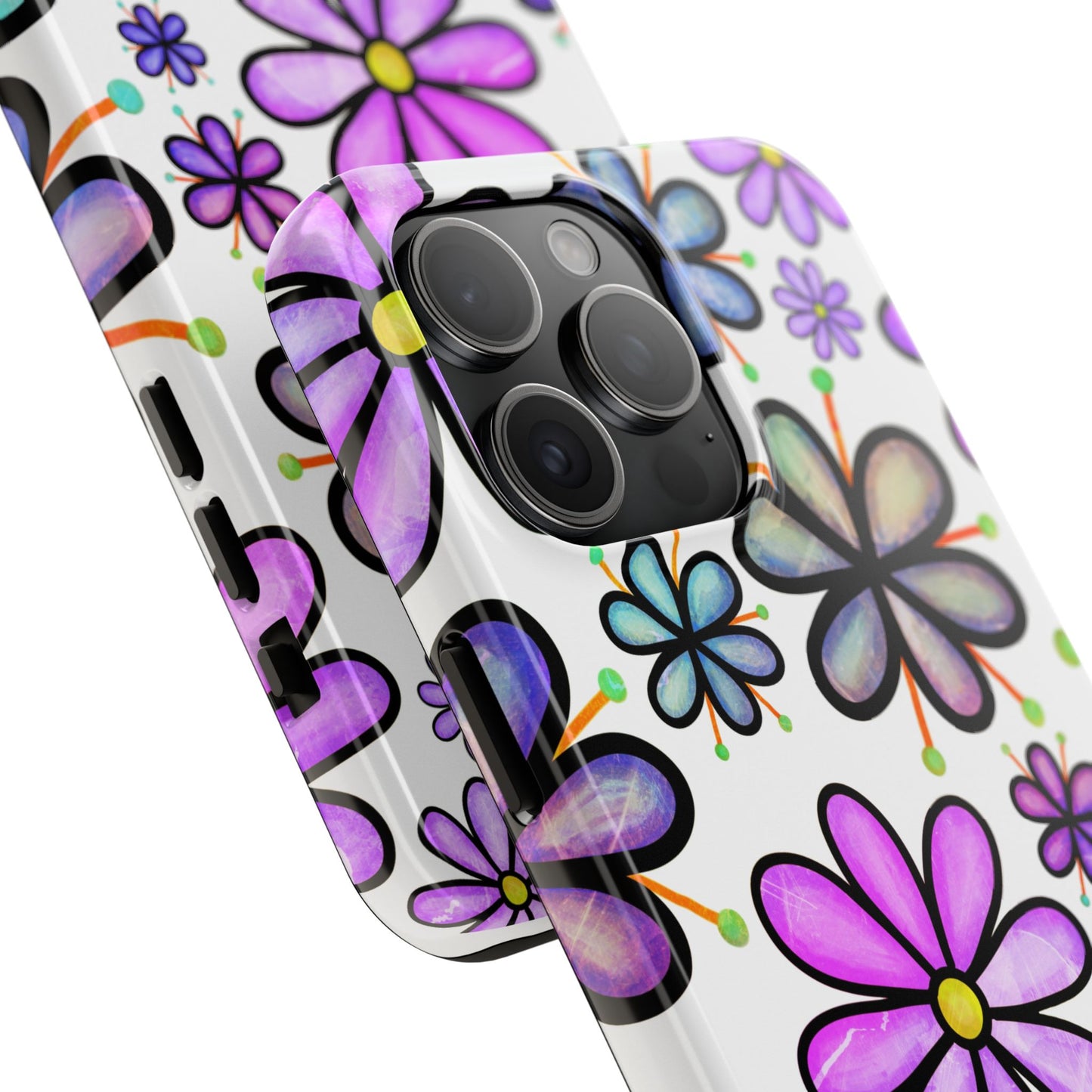 Floral Tough Phone Case, Durable Drop Protection Phone Cover