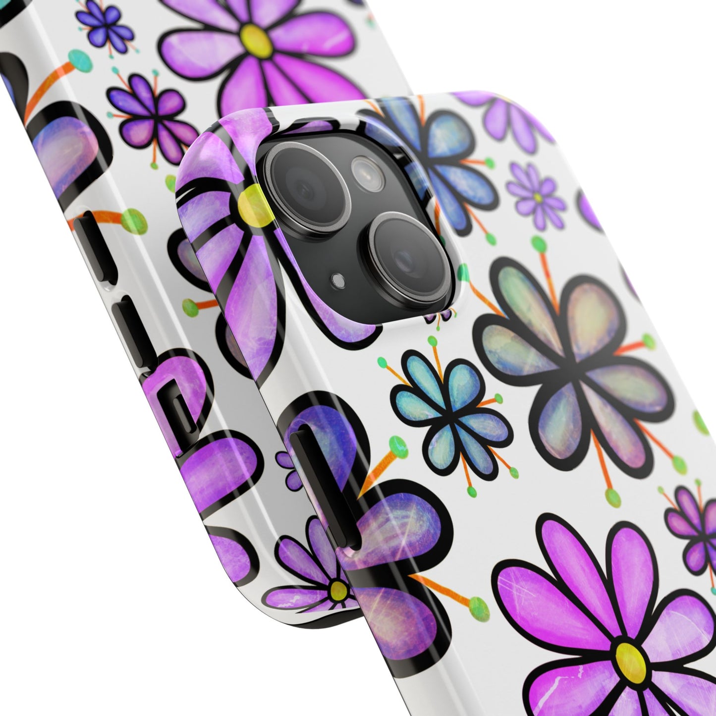 Floral Tough Phone Case, Durable Drop Protection Phone Cover