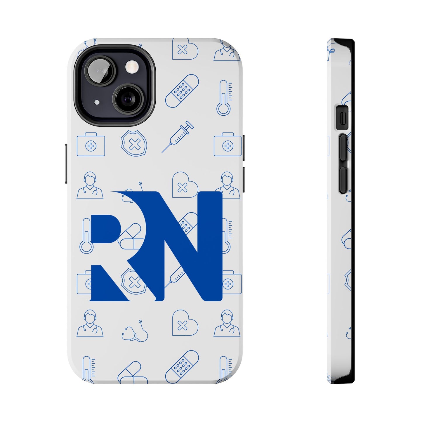 RN Nursing Theme Tough Durable Drop Protection Phone Case, Gift for Nurses, RN Phone Cover