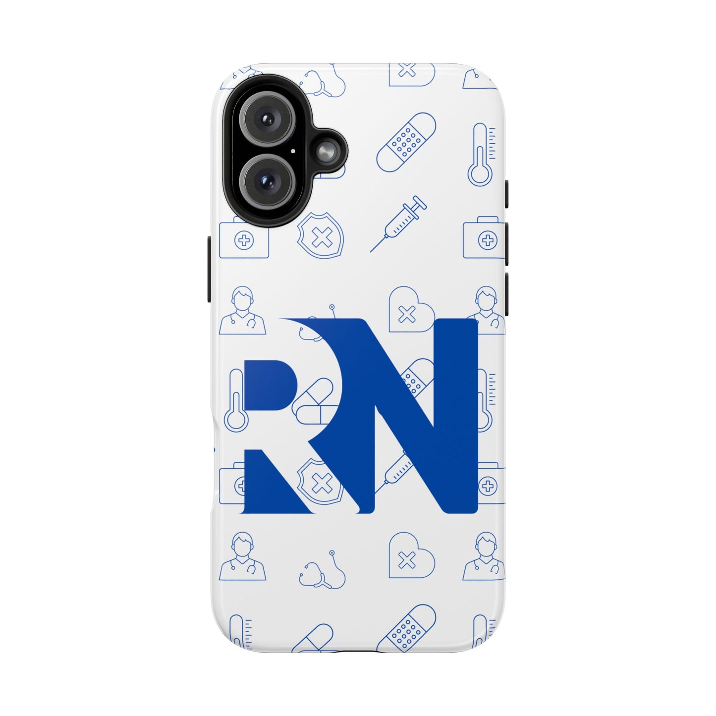 RN Nursing Theme Tough Durable Drop Protection Phone Case, Gift for Nurses, RN Phone Cover