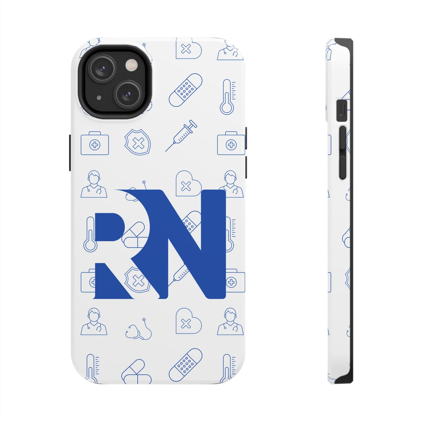 RN Nursing Theme Tough Durable Drop Protection Phone Case, Gift for Nurses, RN Phone Cover