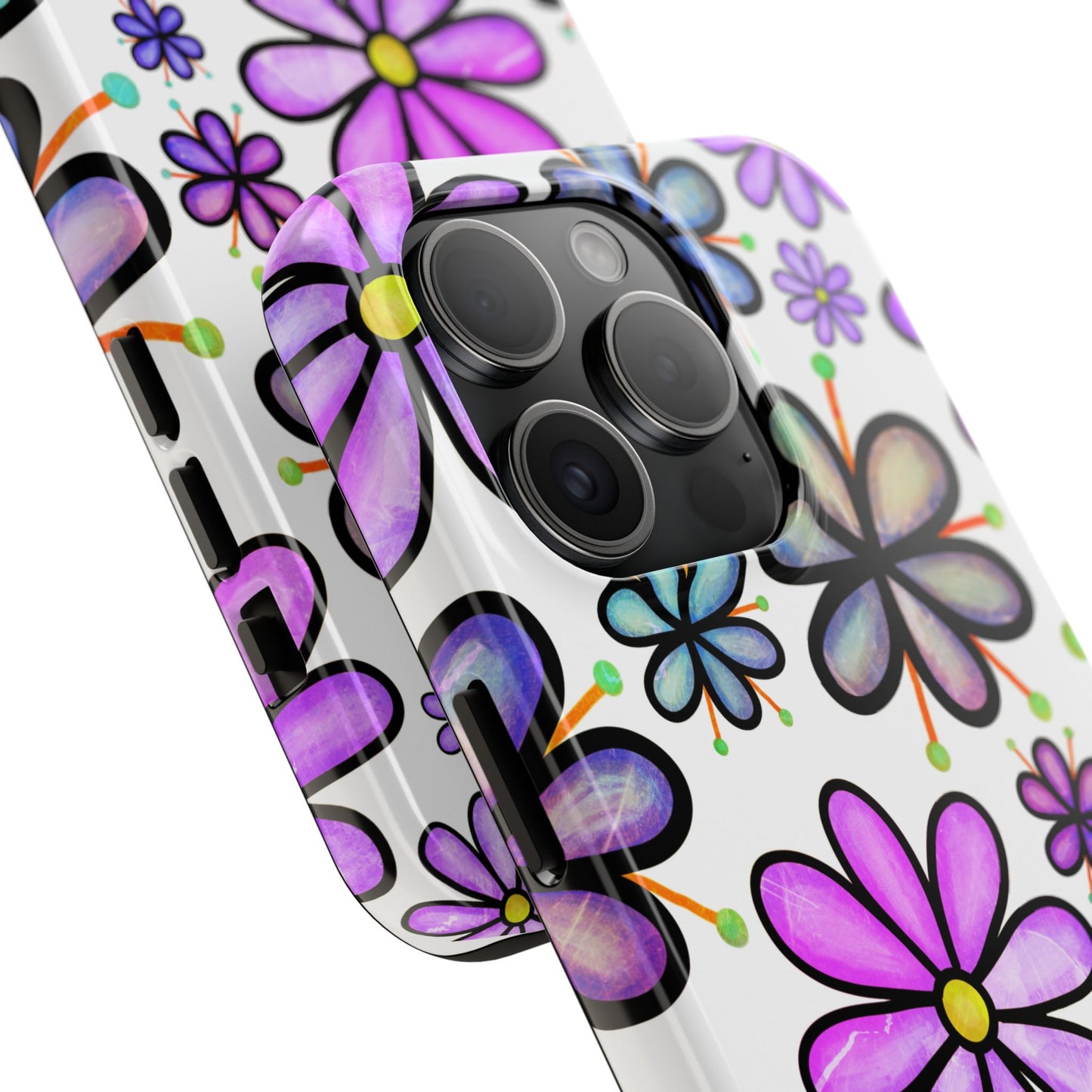 Floral Tough Phone Case, Durable Drop Protection Phone Cover