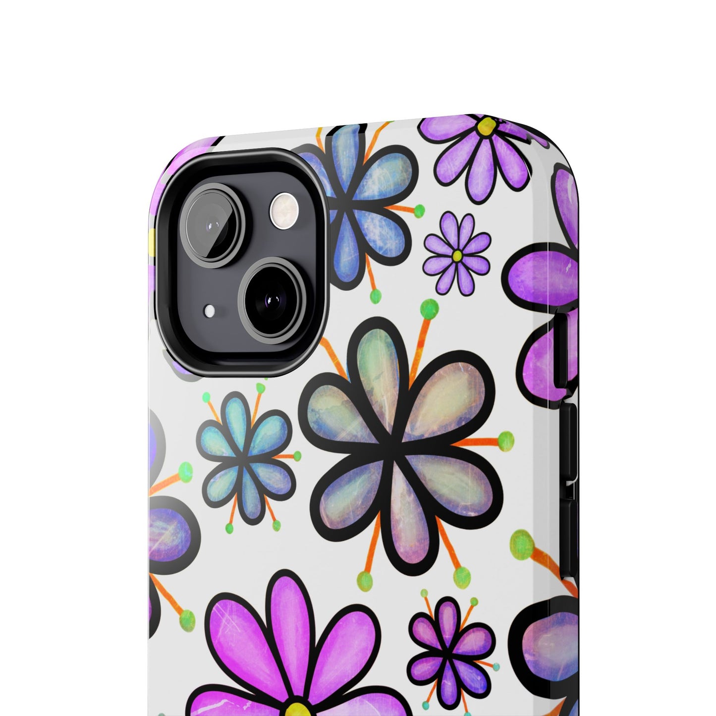 Floral Tough Phone Case, Durable Drop Protection Phone Cover