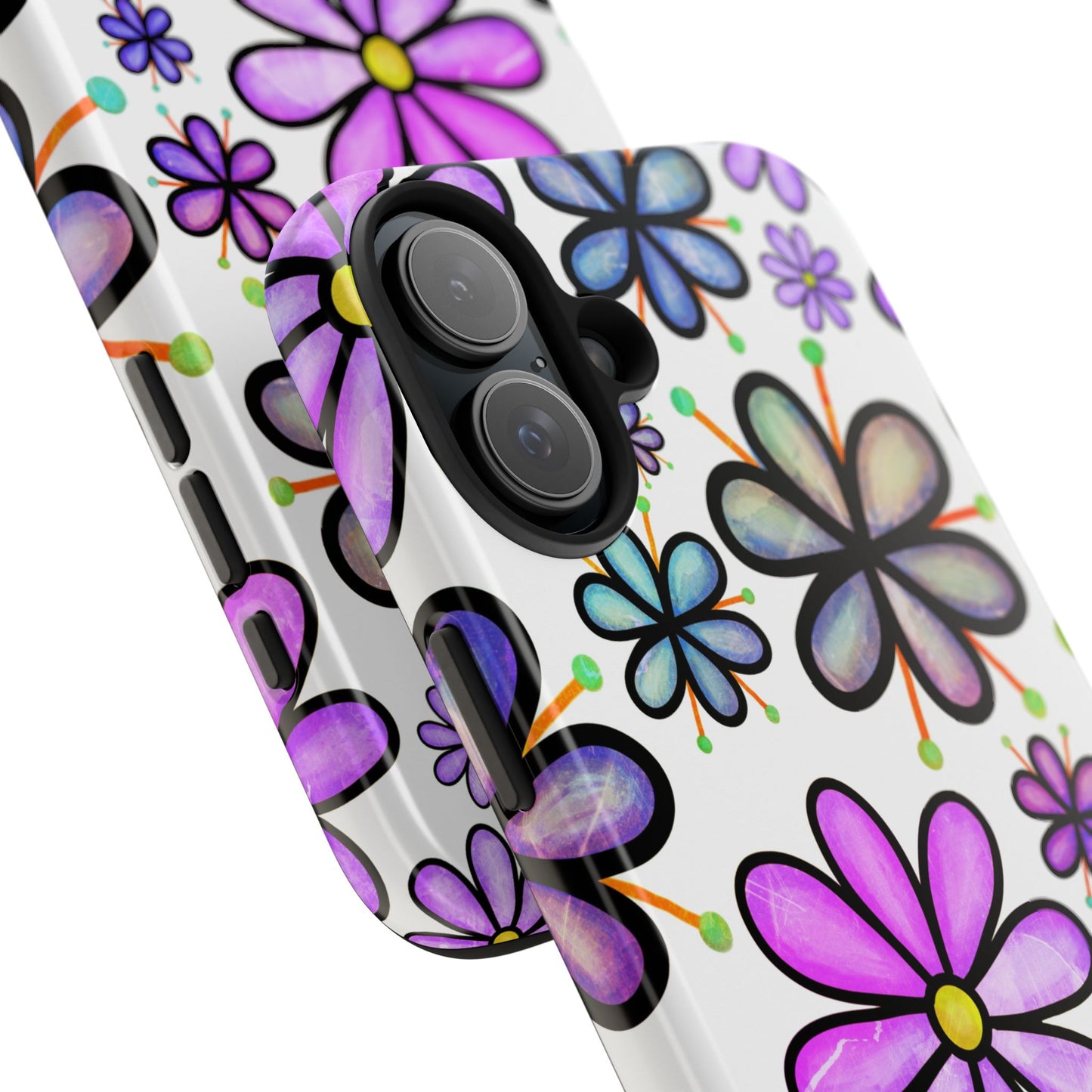 Floral Tough Phone Case, Durable Drop Protection Phone Cover