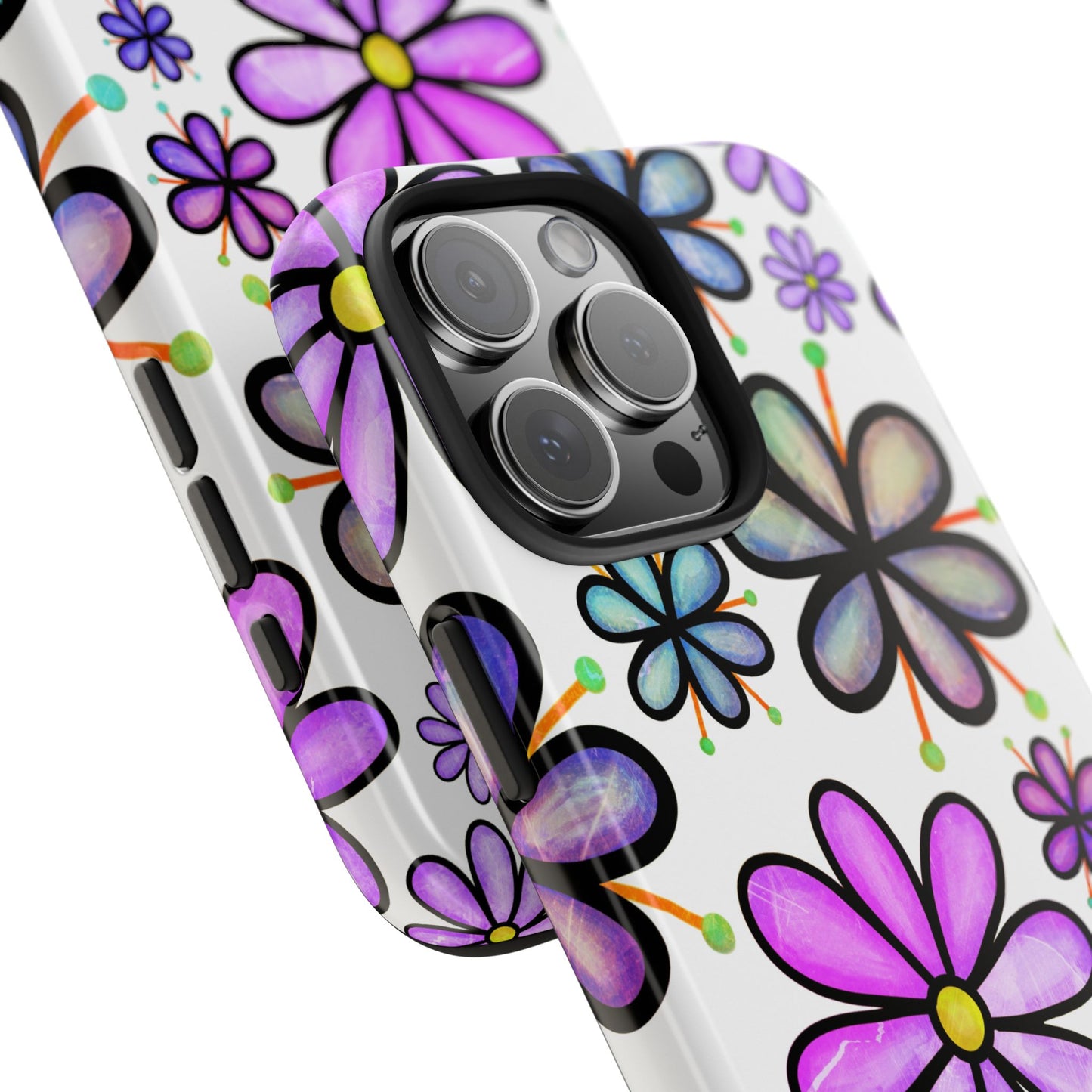 Floral Tough Phone Case, Durable Drop Protection Phone Cover
