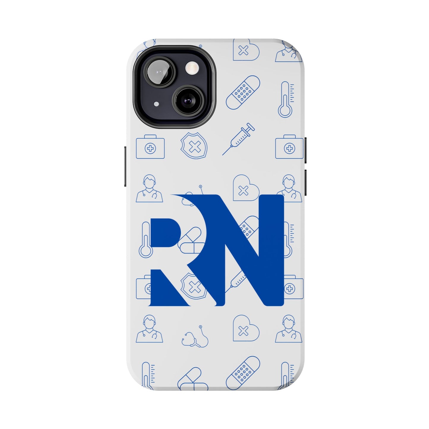 RN Nursing Theme Tough Durable Drop Protection Phone Case, Gift for Nurses, RN Phone Cover