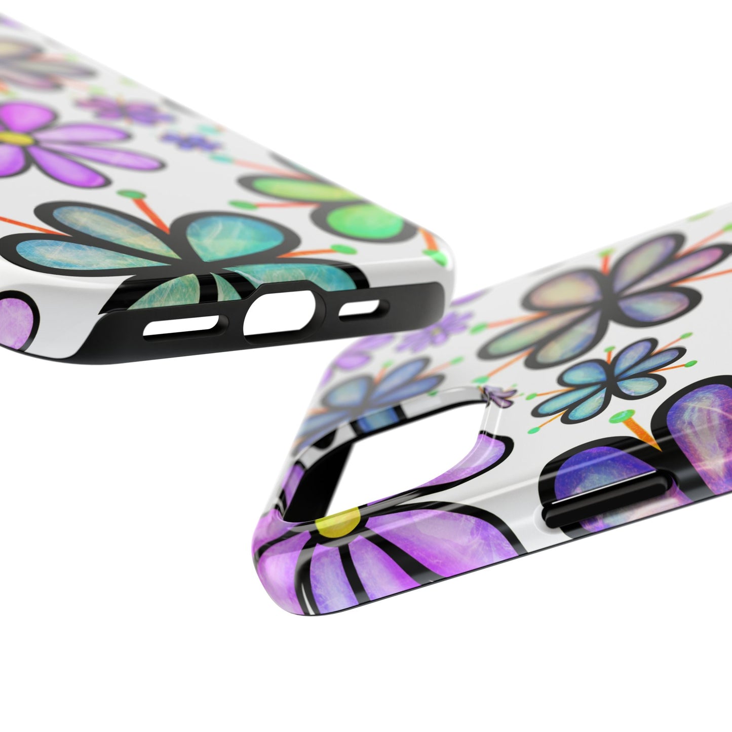 Floral Tough Phone Case, Durable Drop Protection Phone Cover