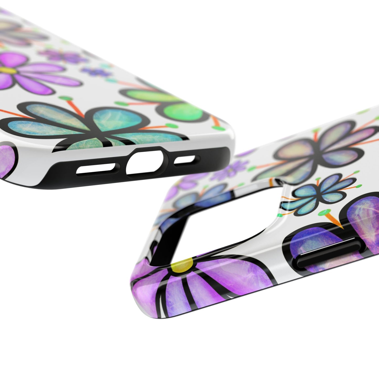 Floral Tough Phone Case, Durable Drop Protection Phone Cover