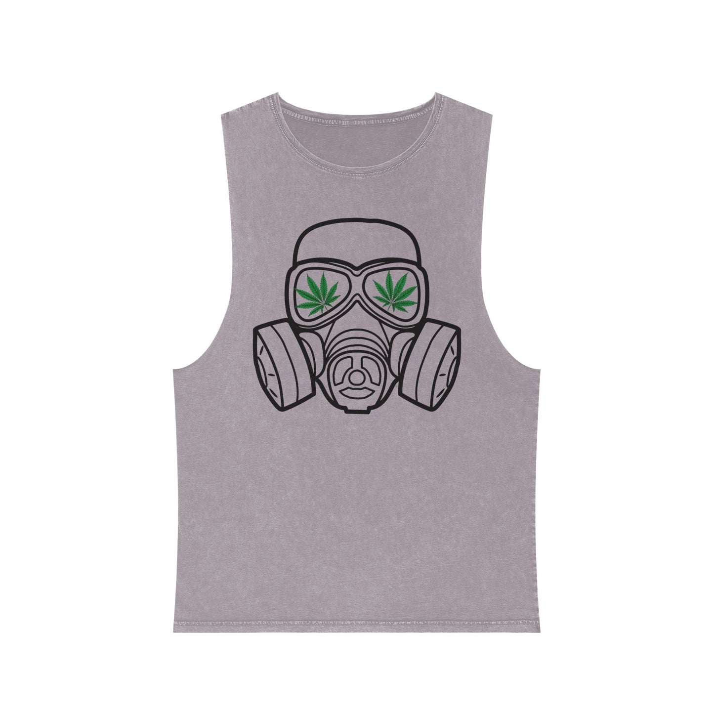 Stonewash Tank Top with Gas Mask