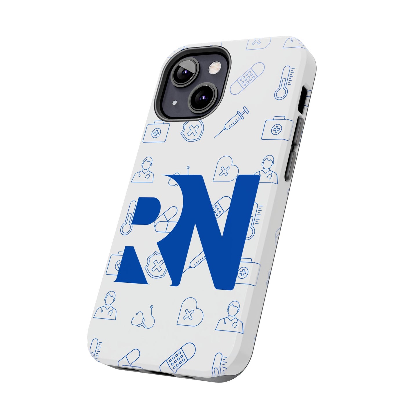 RN Nursing Theme Tough Durable Drop Protection Phone Case, Gift for Nurses, RN Phone Cover