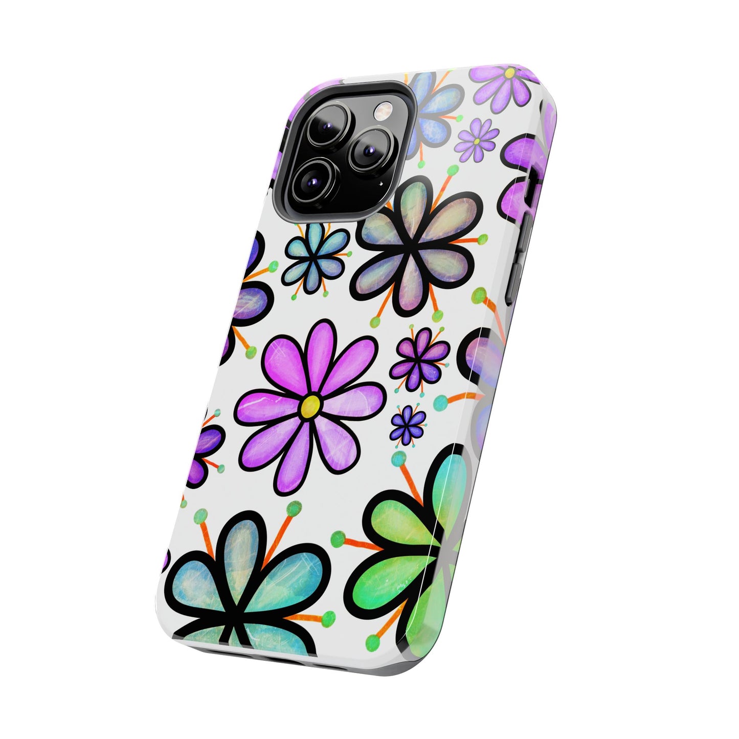 Floral Tough Phone Case, Durable Drop Protection Phone Cover